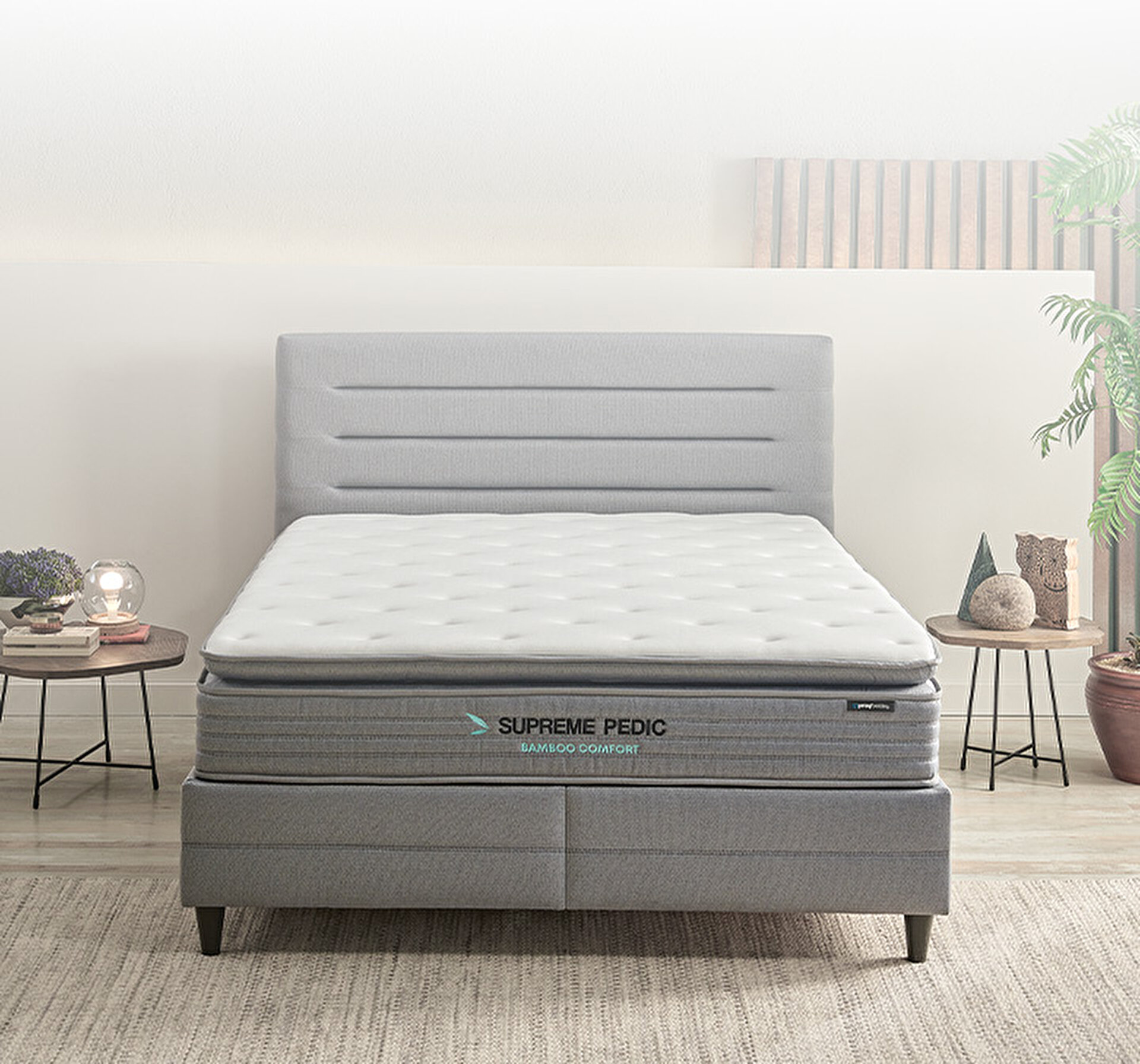 Supreme Pedic 2'li Set Baza Başlık, 100x200 cm