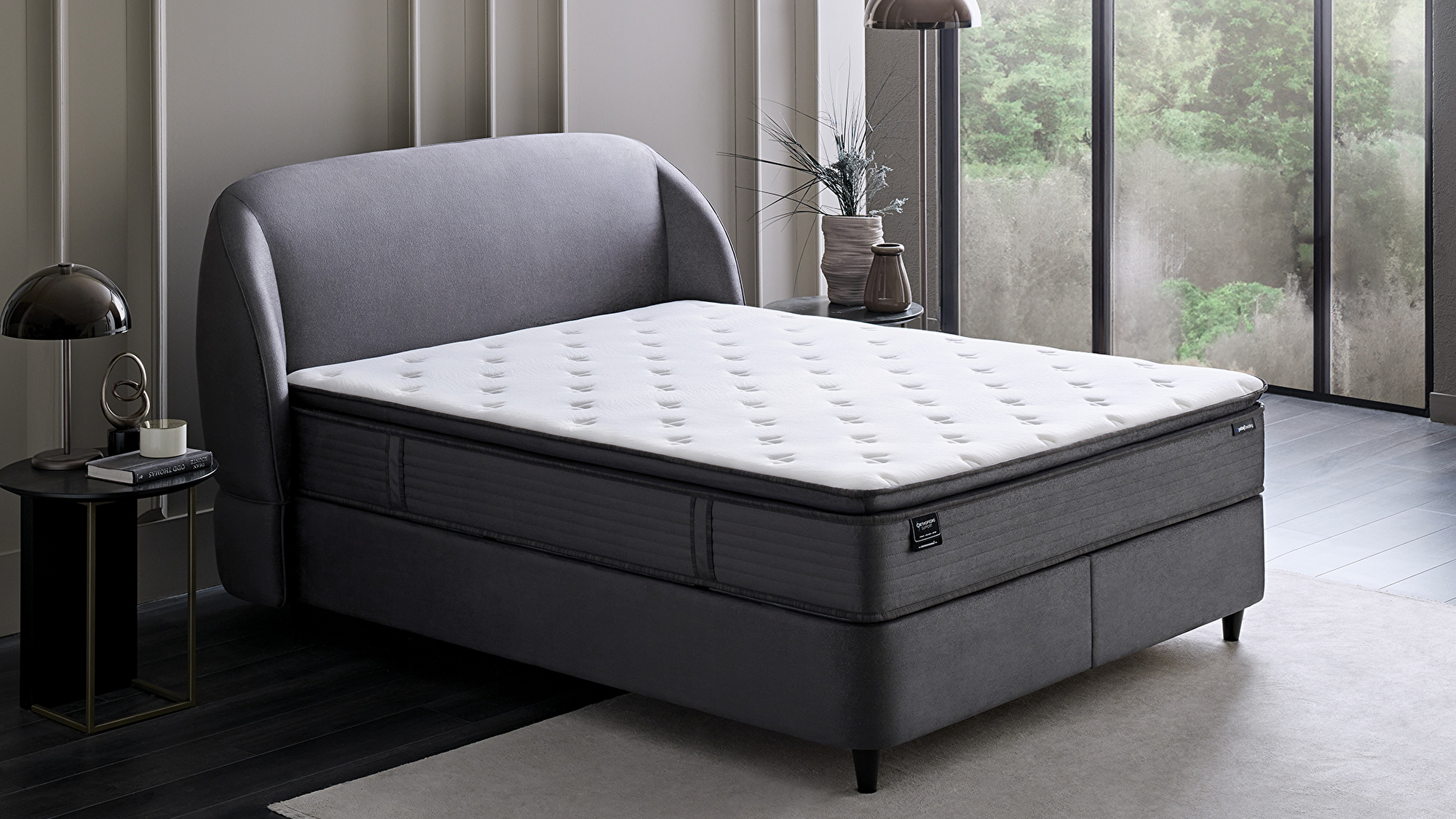 Set met Orthopedic Support matras, Lotto boxspring en Orthopedic Support hoofdbord