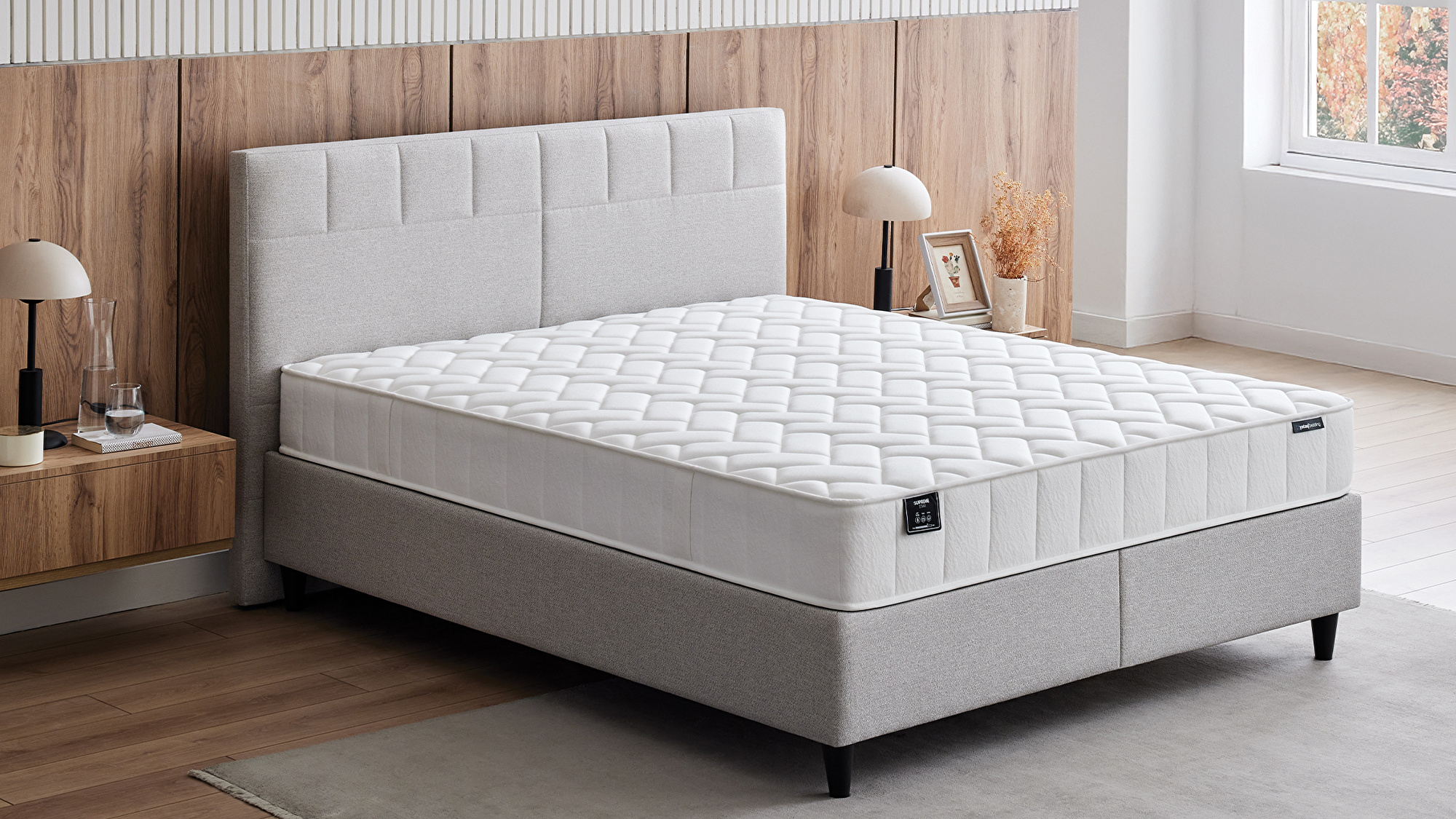 Set met Supreme Star matras, Lento boxspring en Supreme Sleep hoofdbord