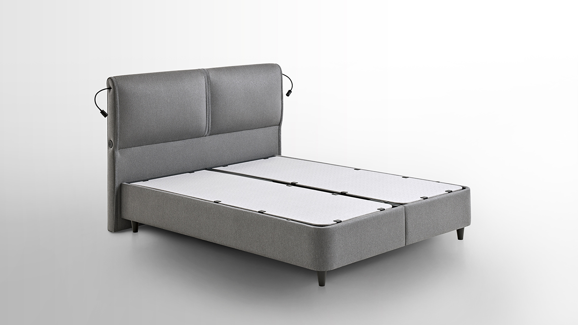 De New Lotto boxspring met een elegante uitstraling door zijn ronde lijnen
