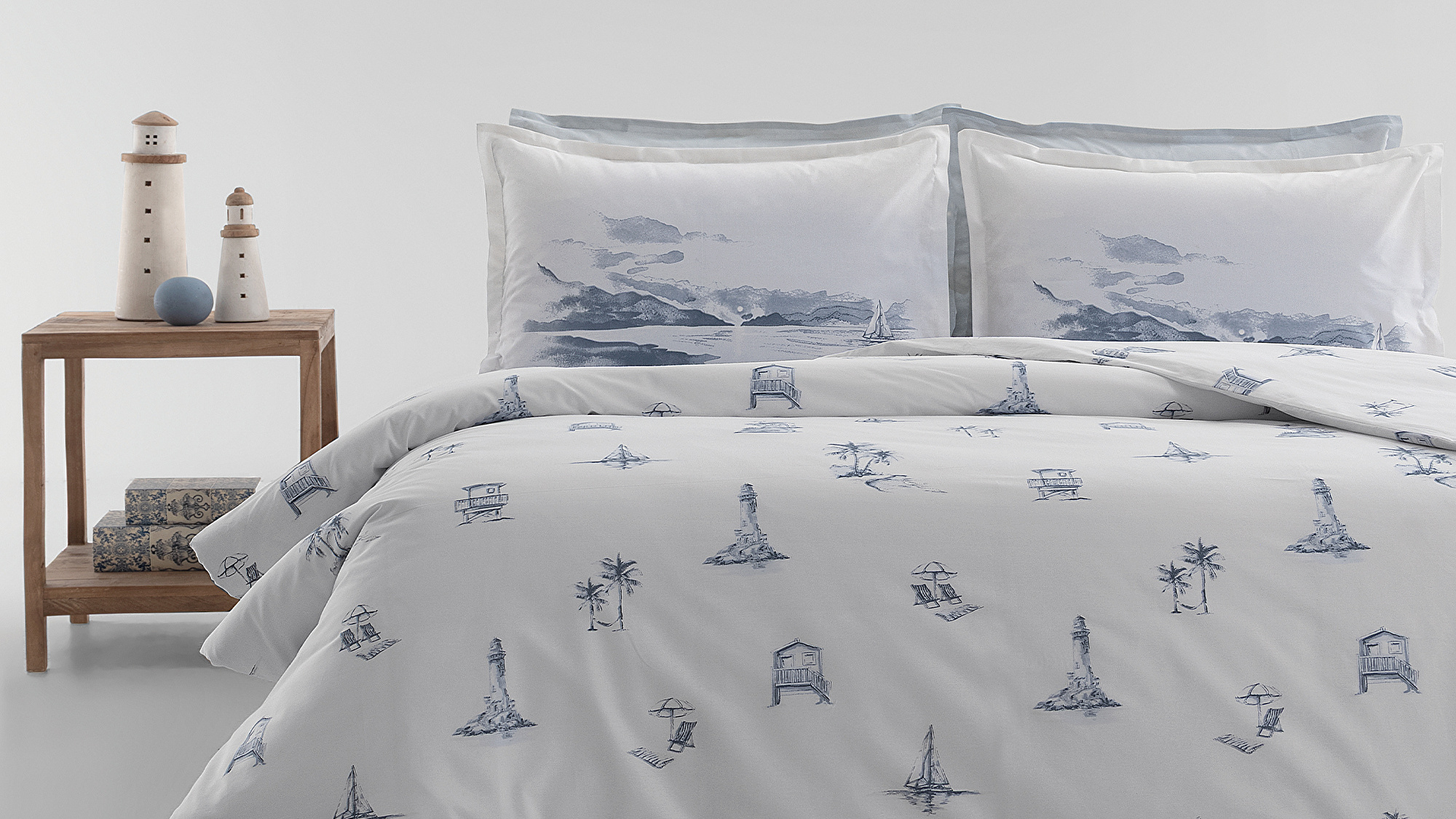 Biedt de hele nacht een comfortabele slaap dankzij het zuivere katoenweefsel.