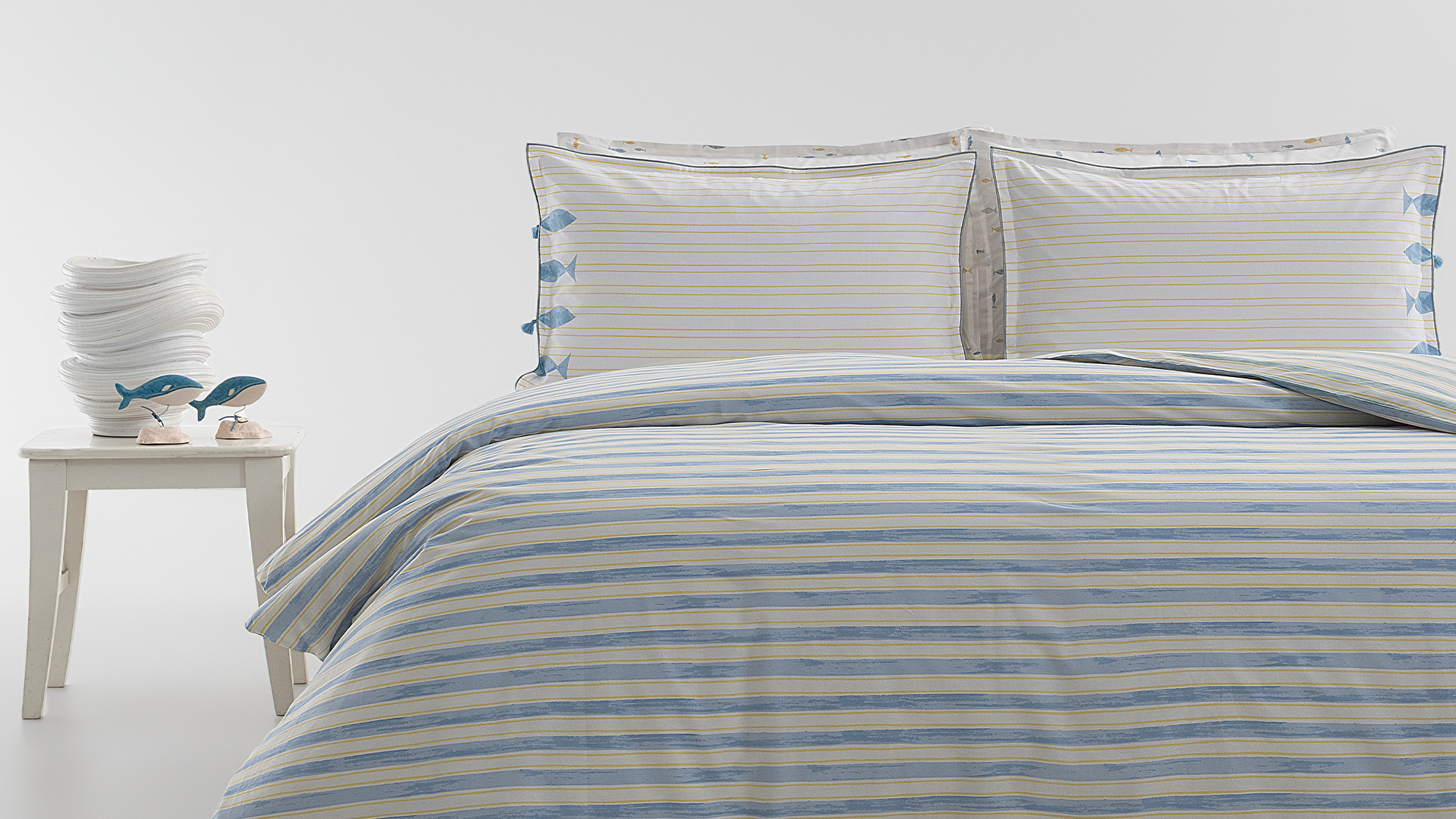 Biedt de hele nacht een comfortabele slaap dankzij het zuivere katoenweefsel.
