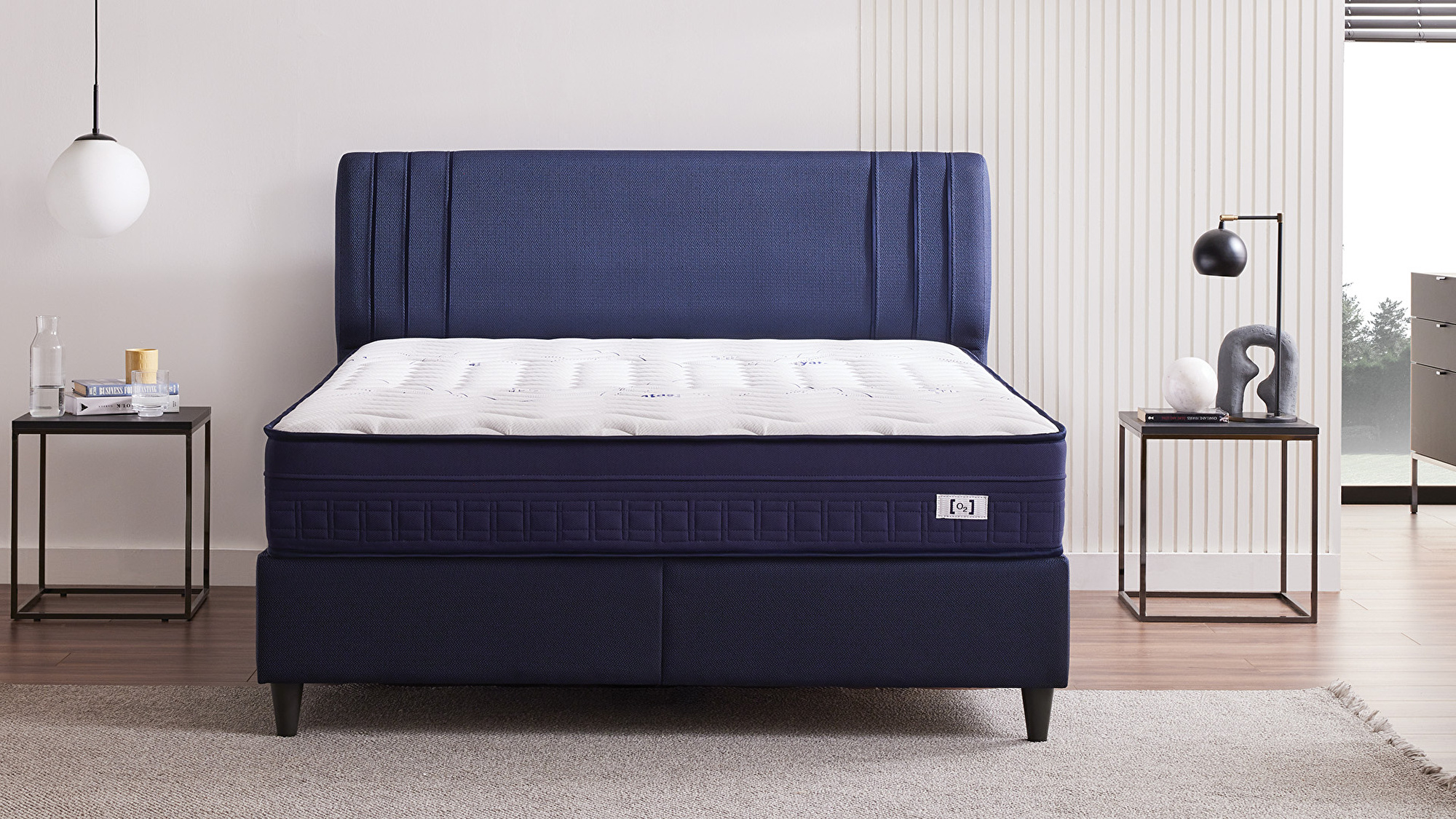 Set met Athletic matras, New Lento boxspring en Sportic hoofdbord