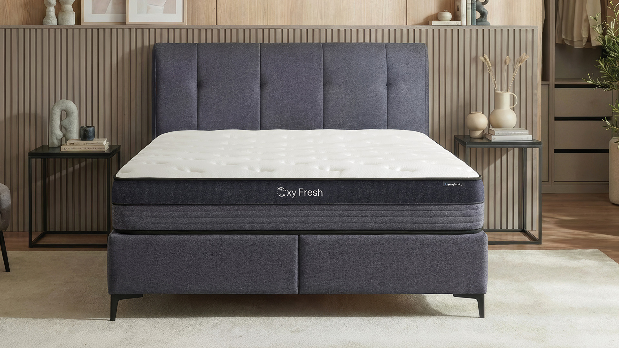 Set met Oxy Fresh matras, New Lento boxspring en Lento hoofdbord