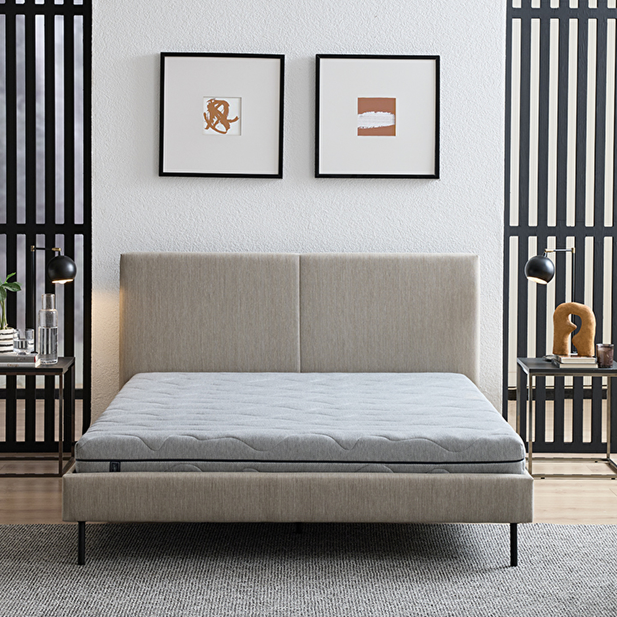 Set met Optimum Flex matras en Savana bedframe met hoofdbord
