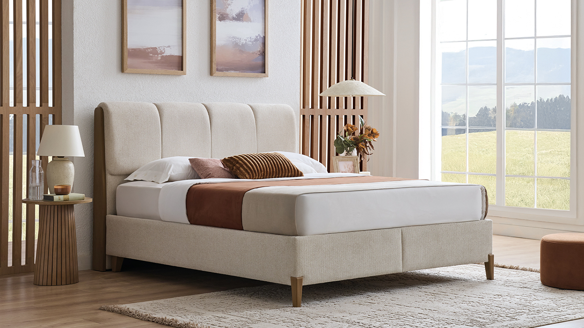 Set met Ergonomic Air boxspring en Bohemmia hoofdbord