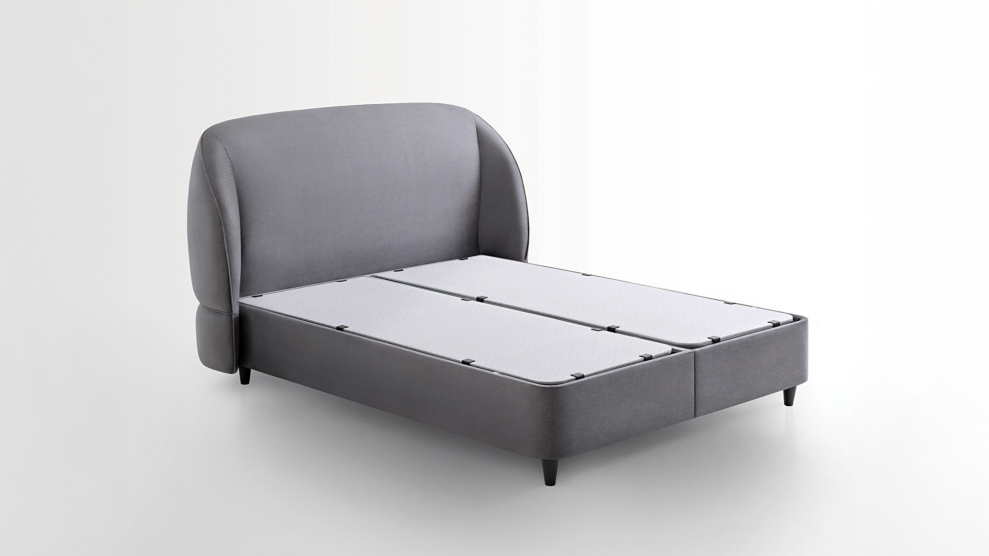 De Lotto boxspring met een elegante uitstraling door zijn ronde lijnen