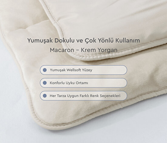 Macaron - Krem Wellsoft Yorgan