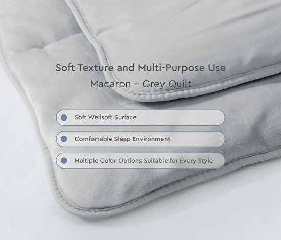 Macaron - Gray Wellsoft Quilt