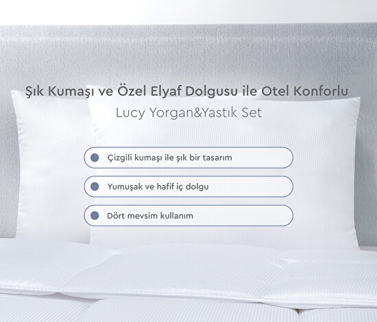 Lucy Yorgan&Yastık Set