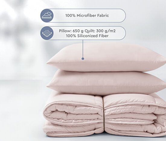 Macaron - Pink Quilt & Pillow Set