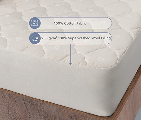 Vilnawashed Wool Baby Mattress Protector