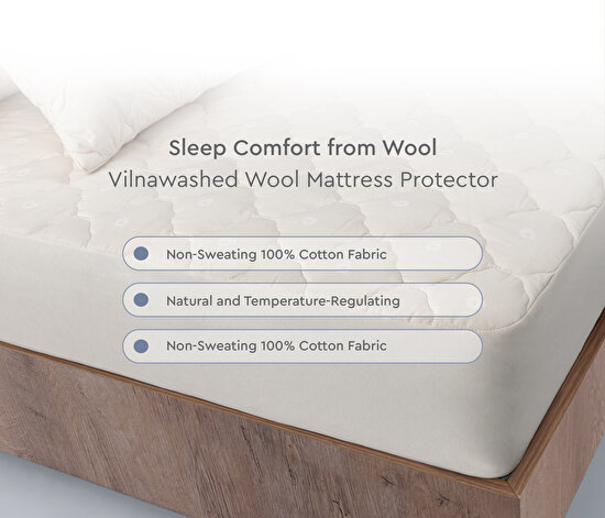Vilnawashed Wool Mattress Protector