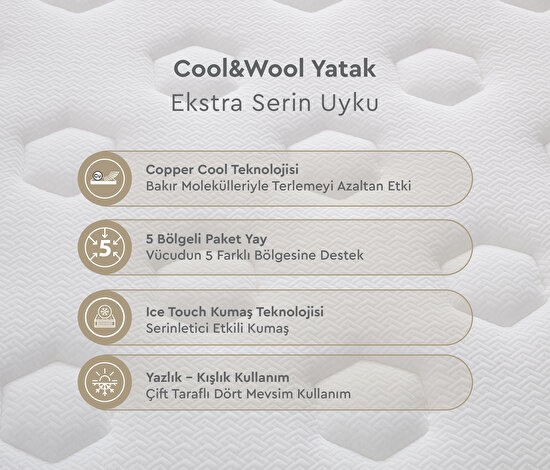 Cool&Wool Yatak + Dacron® Climarelle® Cool Yastık