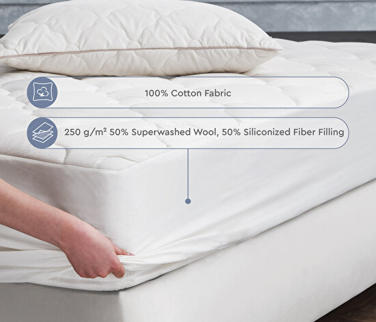 Superwashed Wool Mattress Protector