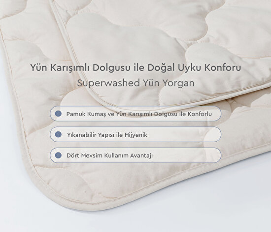 Superwashed Yün Yorgan