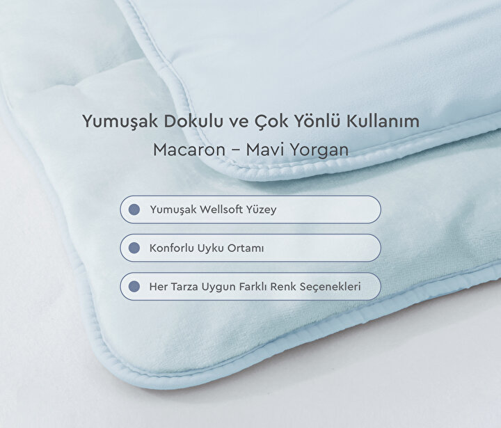 Macaron - Blue Wellsoft Quilt