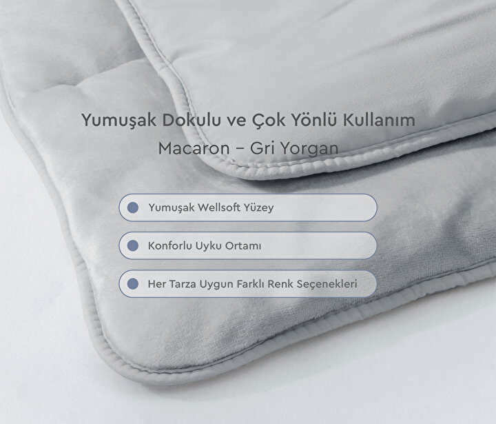 Macaron - Grey Wellsoft Quilt