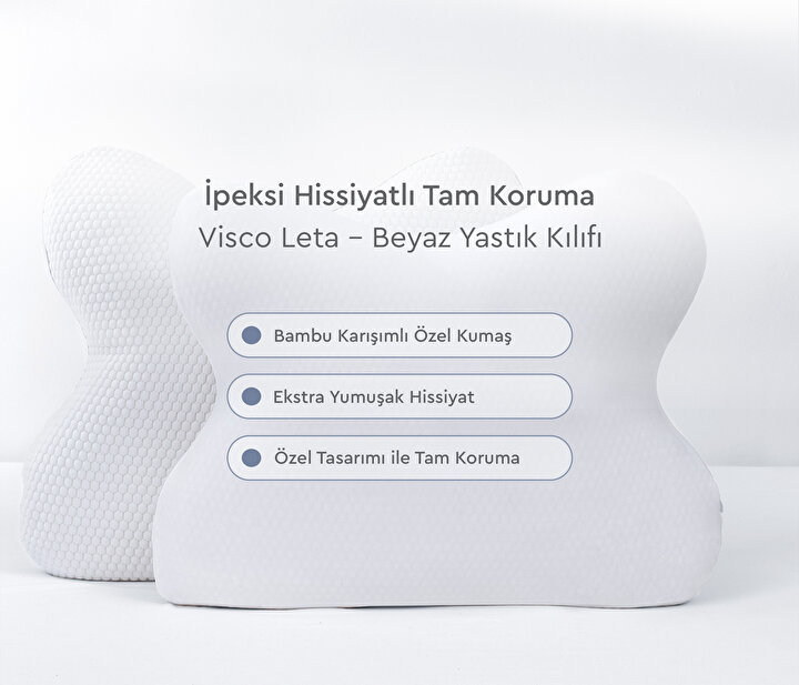 Visco Leta - White Pillowcase