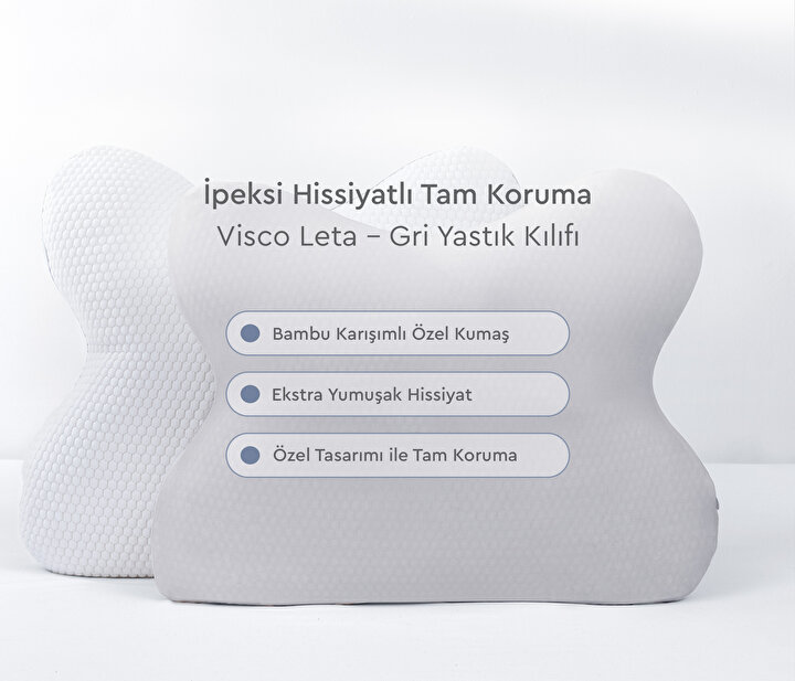 Visco Leta - Grey Pillowcase