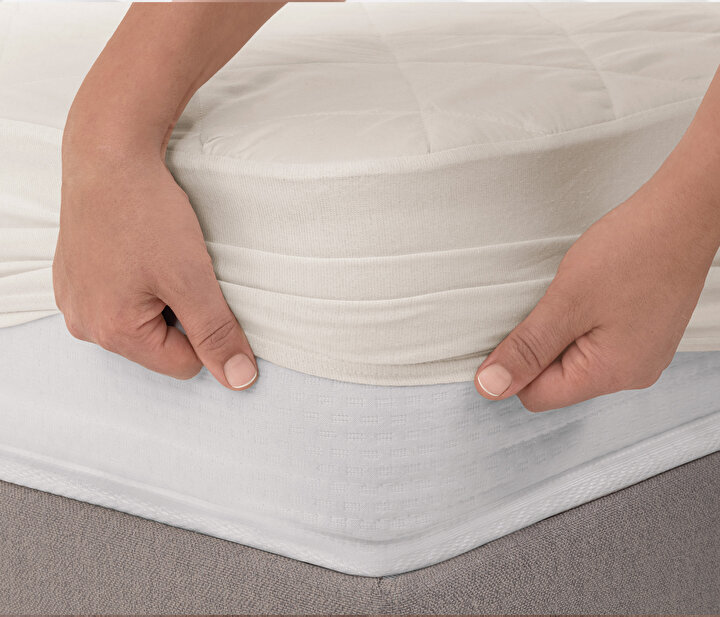 Macaron - Cream Full Edge Mattress Protector