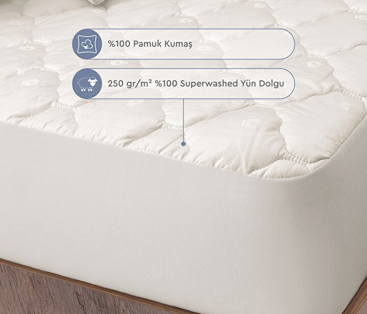 Vilnawashed Wool Baby Mattress Protector
