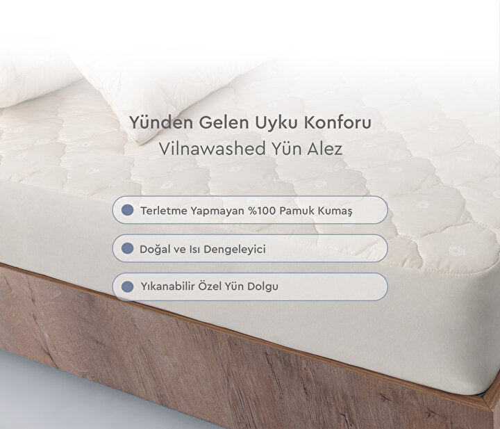 Vilnawashed Wool Mattress Protector