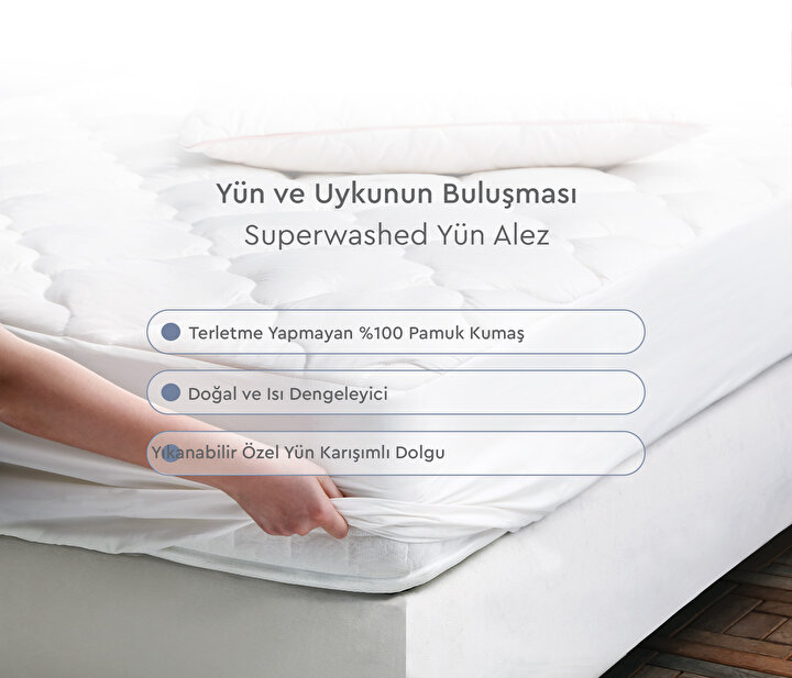 Superwashed Wool Mattress Protector